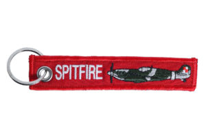 Zawieszka brelok Remove before flight z myśliwcem Supermarine Spitfire