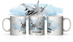 Kubek z samolotem F/A-18 Hornet