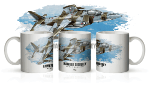 Kubek z samolotem Hawker Siddeley Harrier