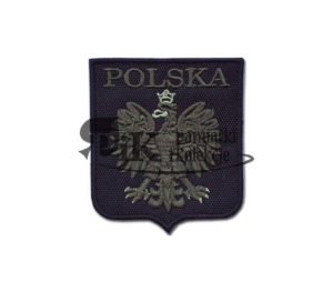 Naszywka Godło Polski stylizowane - czarna