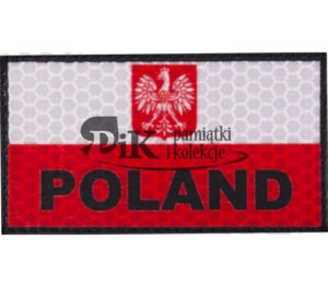 NASZYWKA FLAGA POLSKA HERB - DUŻA - biało/czerwona