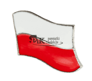 Przypinka powiewająca polska flaga
