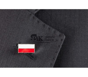 Srebra przypinka flaga prezydencka