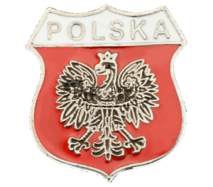 Przypinka Tarcza Polskie Godło Z Napisem Polska
