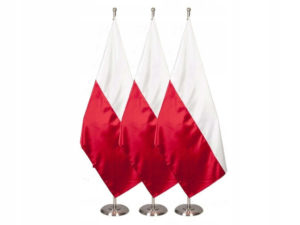 FLAGA NARODOWA PAŃSTWOWA POLSKA 150x92cm SUPREME Series Atłasowa