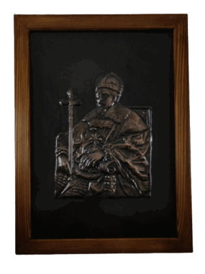 Król Polski Zygmunt III Waza obraz miedziany 33x24cm