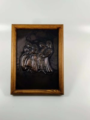 Taniec polonez obraz miedziany 18x24