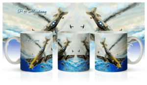 Kubek samolot P-51 Mustang myśliwiec