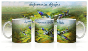 Kubek poświęcony Supermarine Spitfire myśliwiec RAF
