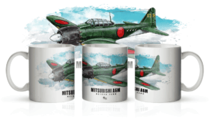 Kubek z samolotem Mitsubishi A6M Zero