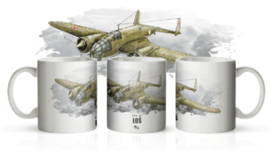 Kubek z samolotem PZL.37 Łoś