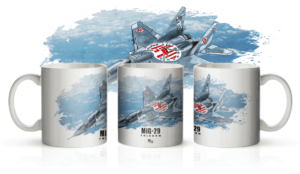 Kubek z polskim samolotem MiG-29