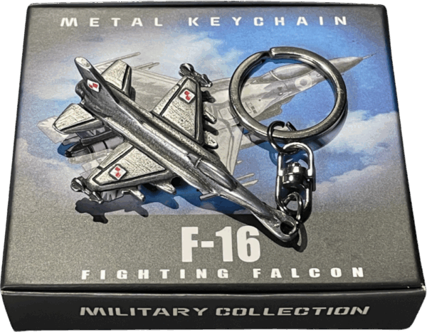 Brelok Metalowy F-16 Z Szachownicą – Siła Polskiego Lotnictwa - Obrazek 3