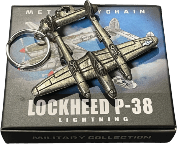 Brelok Metalowy Lockheed P-38 Lightning – Myśliwiec Z Dwoma Kadłubami - Obrazek 2