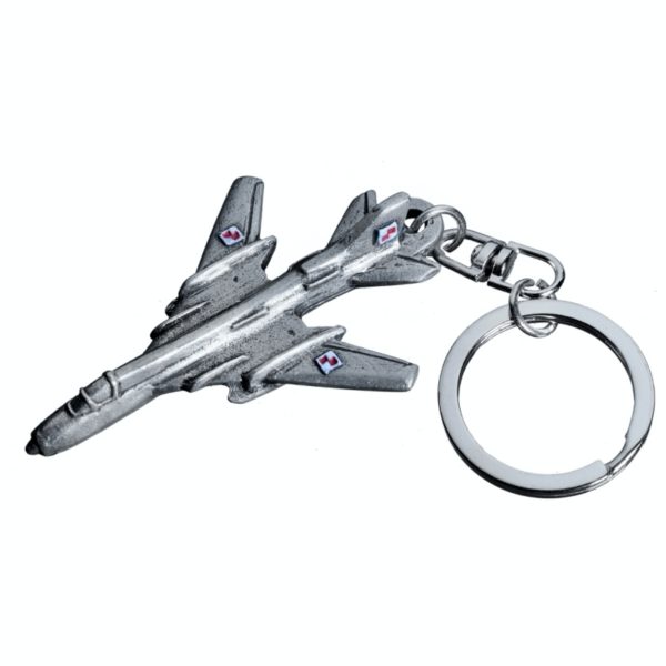 Metalowy Brelok Su-22 Fitter Z Polską Szachownicą – Miniatura Szturmowego Samolotu Wsparcia, Idealna Dla Kolekcjonerów I Fanów Lotnictwa Wojskowego